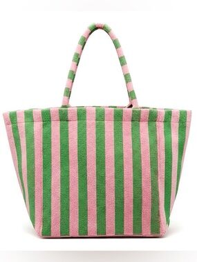 BRAND NEW:Cabana Terry Tote - Pink/Green